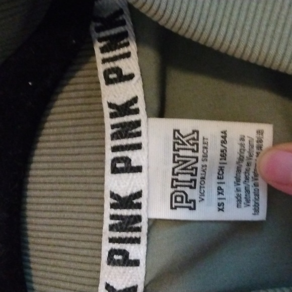 Pink Victoria Secret windbreaker green jacket size XS - Picture 5 of 17